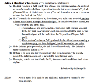 Illustration for article titled The Colts' New Rule Proposal: Touchdown Drives Worth Up To Nine Points